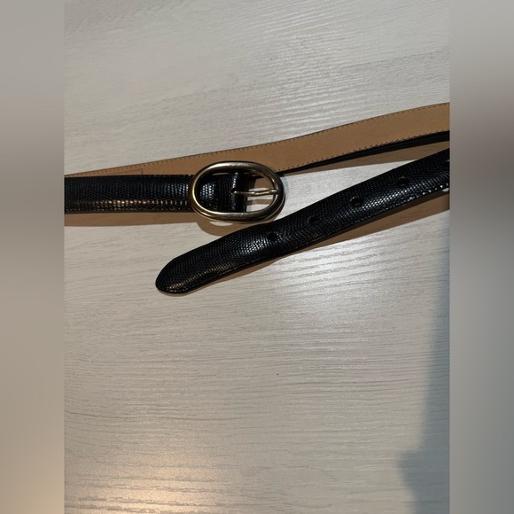 Brighton Black and Tan Leather Belt with Classic Design - Picture 2 of 7